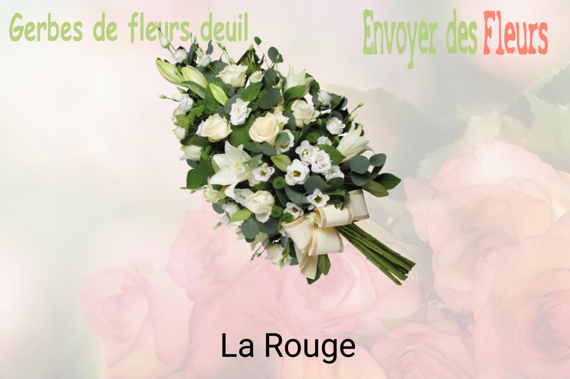 Gerbe de fleurs de deuil livrée à La Rouge